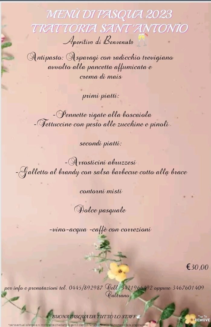 menu pasqua 2023